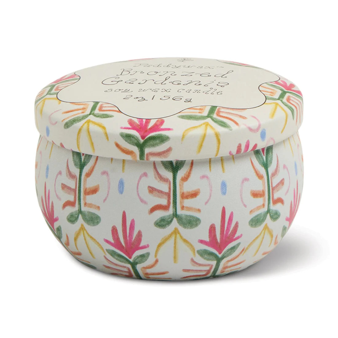Bronzed Gardenia Tulip Printed Tin Candle 56g