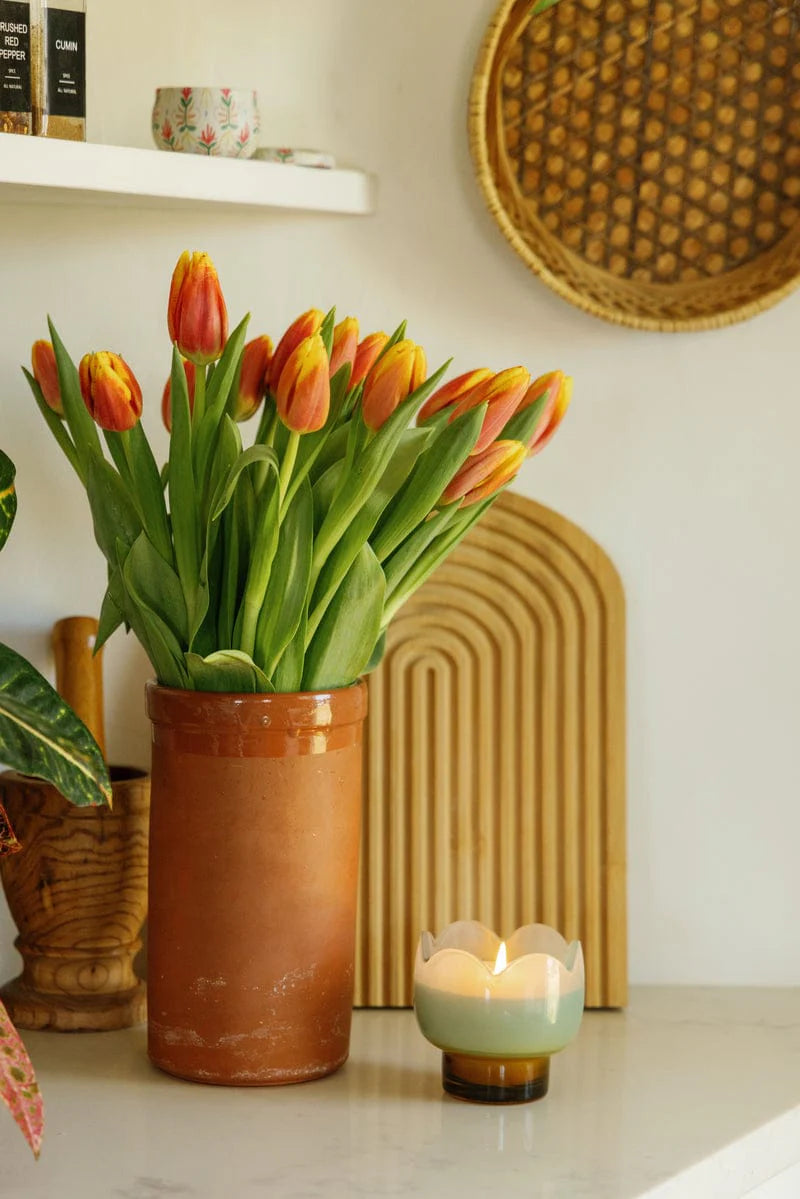 Wisteria & Willow Tulip Glass Candle 155g