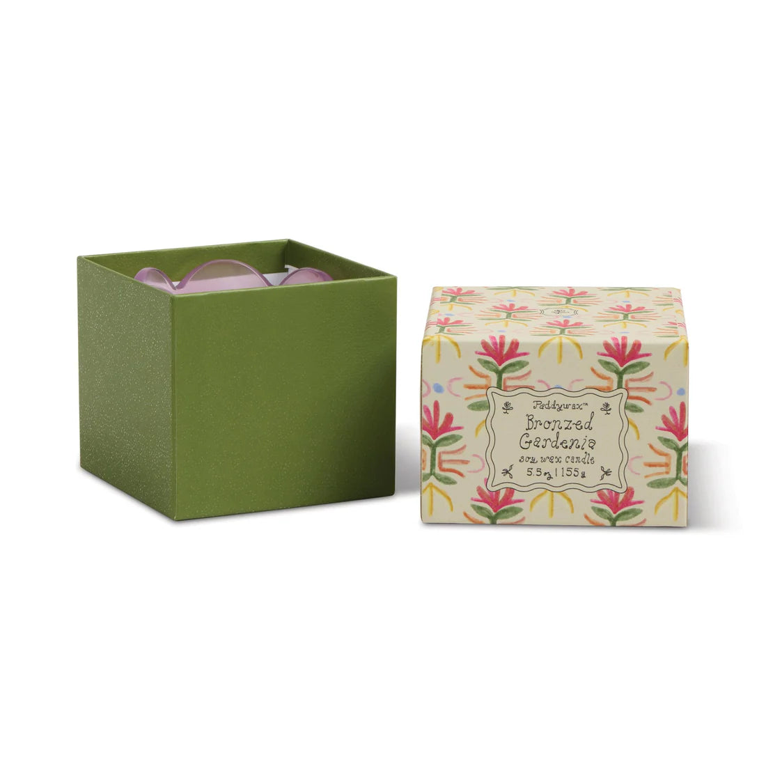 Bronzed Gardenia Tulip Glass Candle 155g