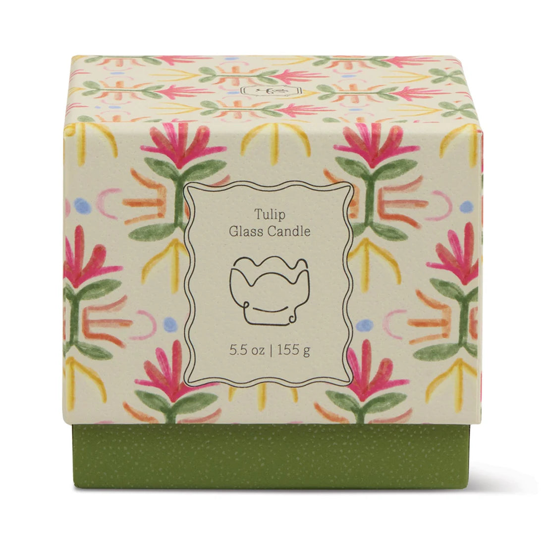 Bronzed Gardenia Tulip Glass Candle 155g