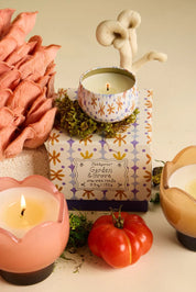 Bronzed Gardenia Tulip Printed Tin Candle 56g