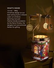 KYOTO IN BLOOM | 380g Candle & Spinning Carousel | Gift Set