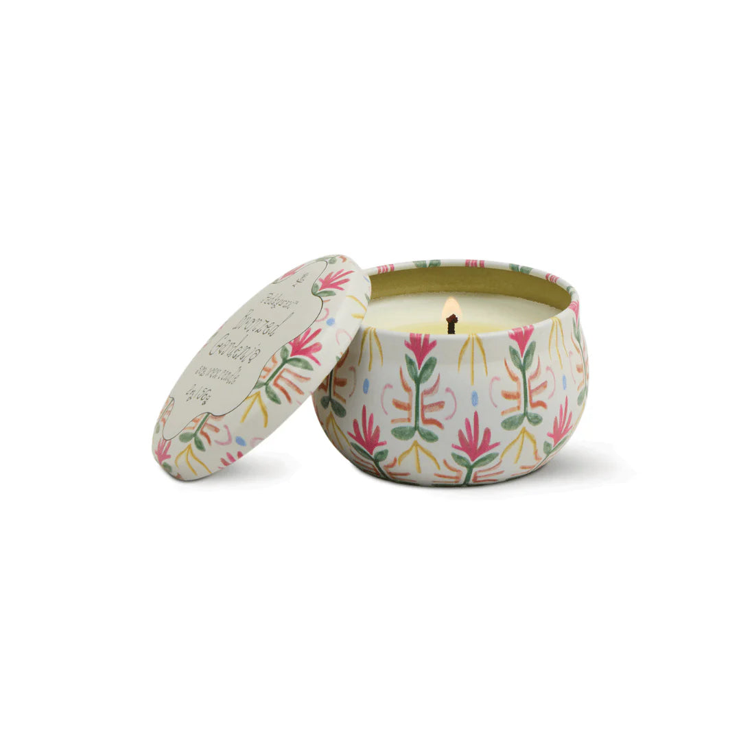 Bronzed Gardenia Tulip Printed Tin Candle 56g