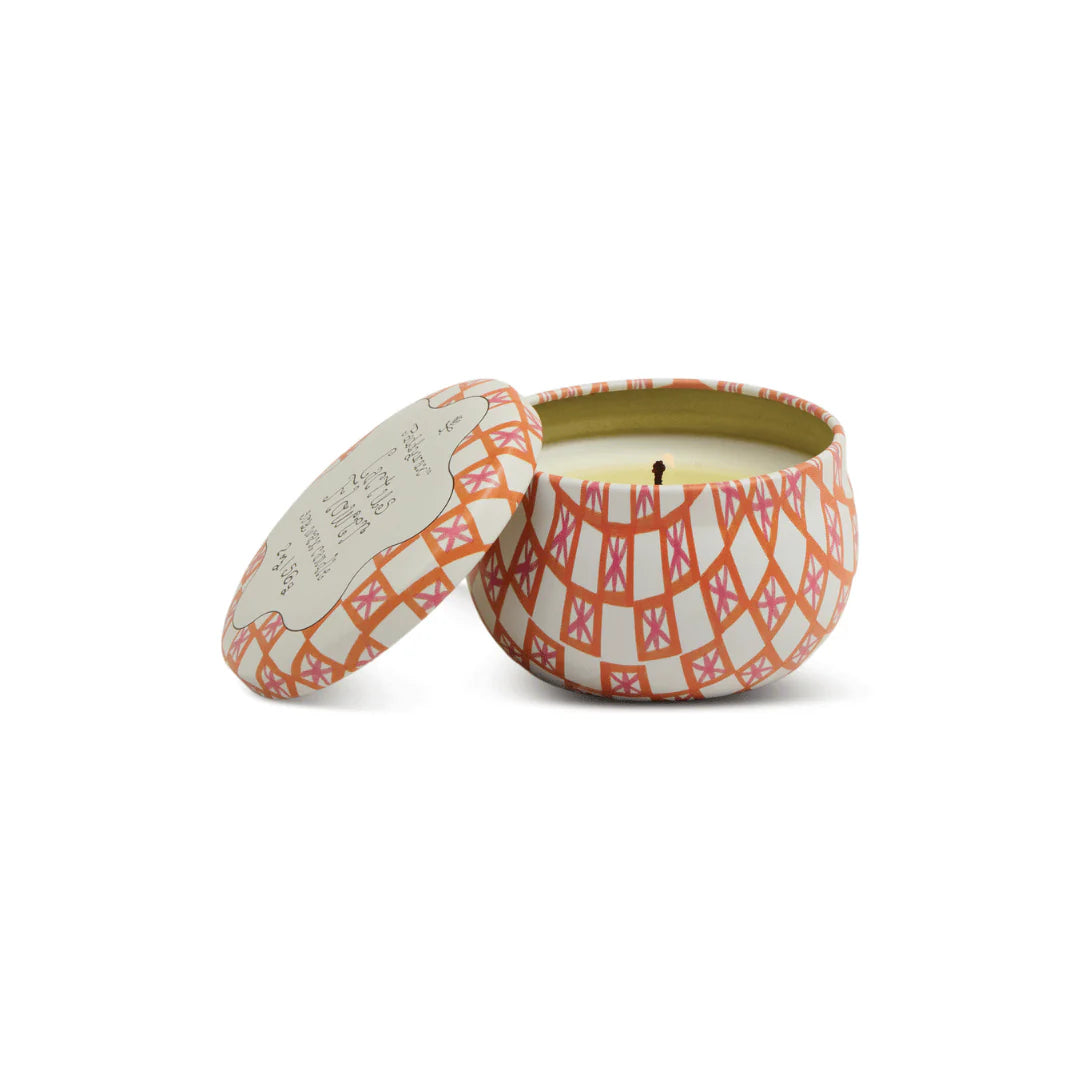 Cactus Flower Tulip Printed Tin Candle 56g