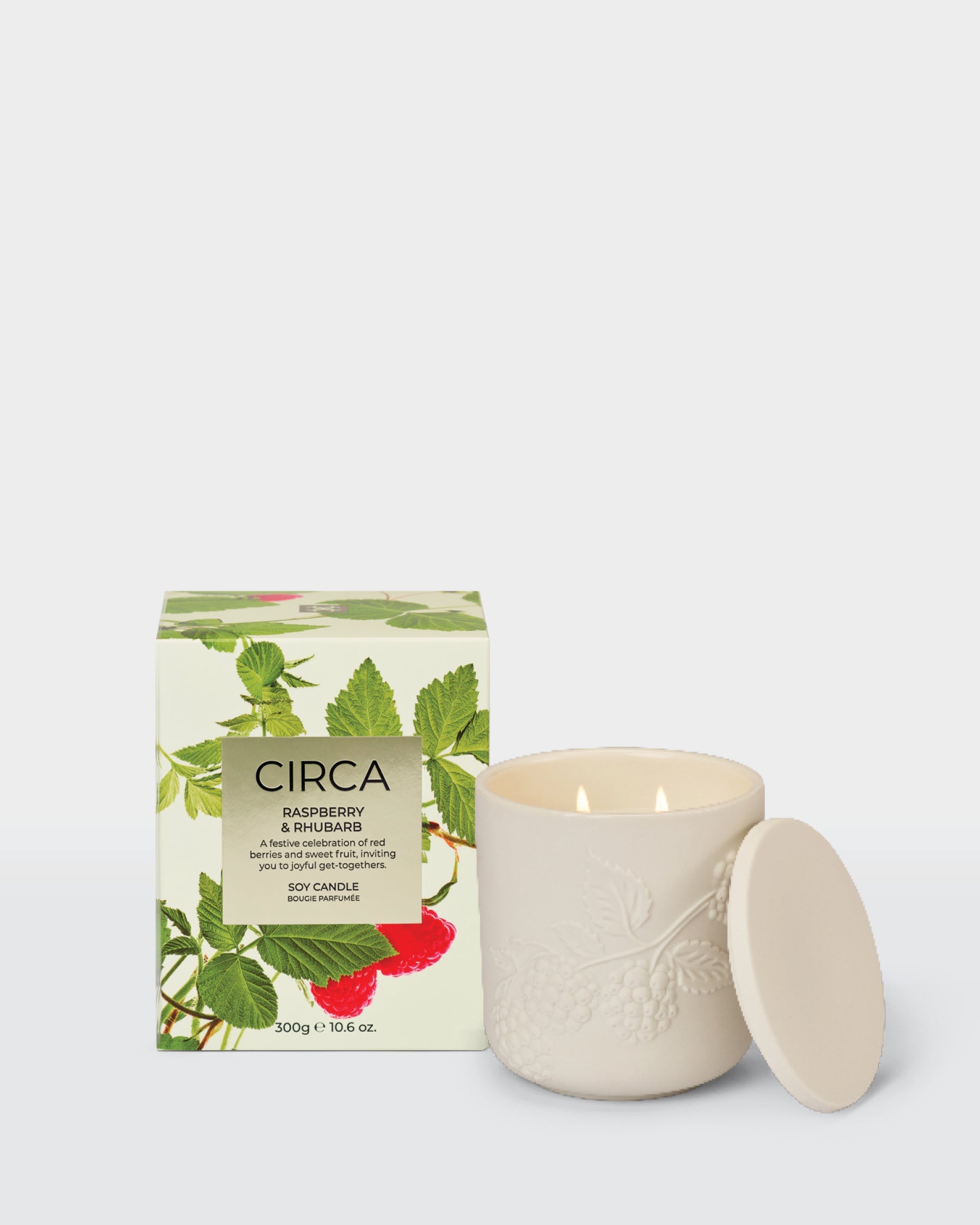 RASPBERRY & RHUBARB | 300g Soy Candle