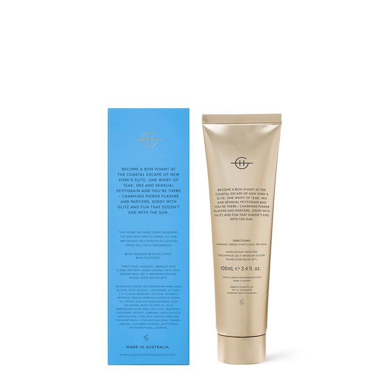 THE HAMPTONS | Teak & Petitgrain | 100mL Hand Cream