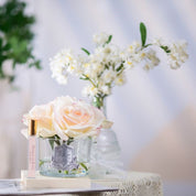 Perfumed Natural Touch 5 Roses | Clear - Pink Blush