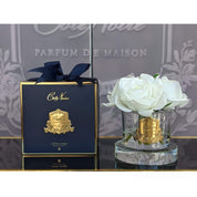 Perfumed Natural Touch 5 Roses | Clear & Gold Badge - Ivory White