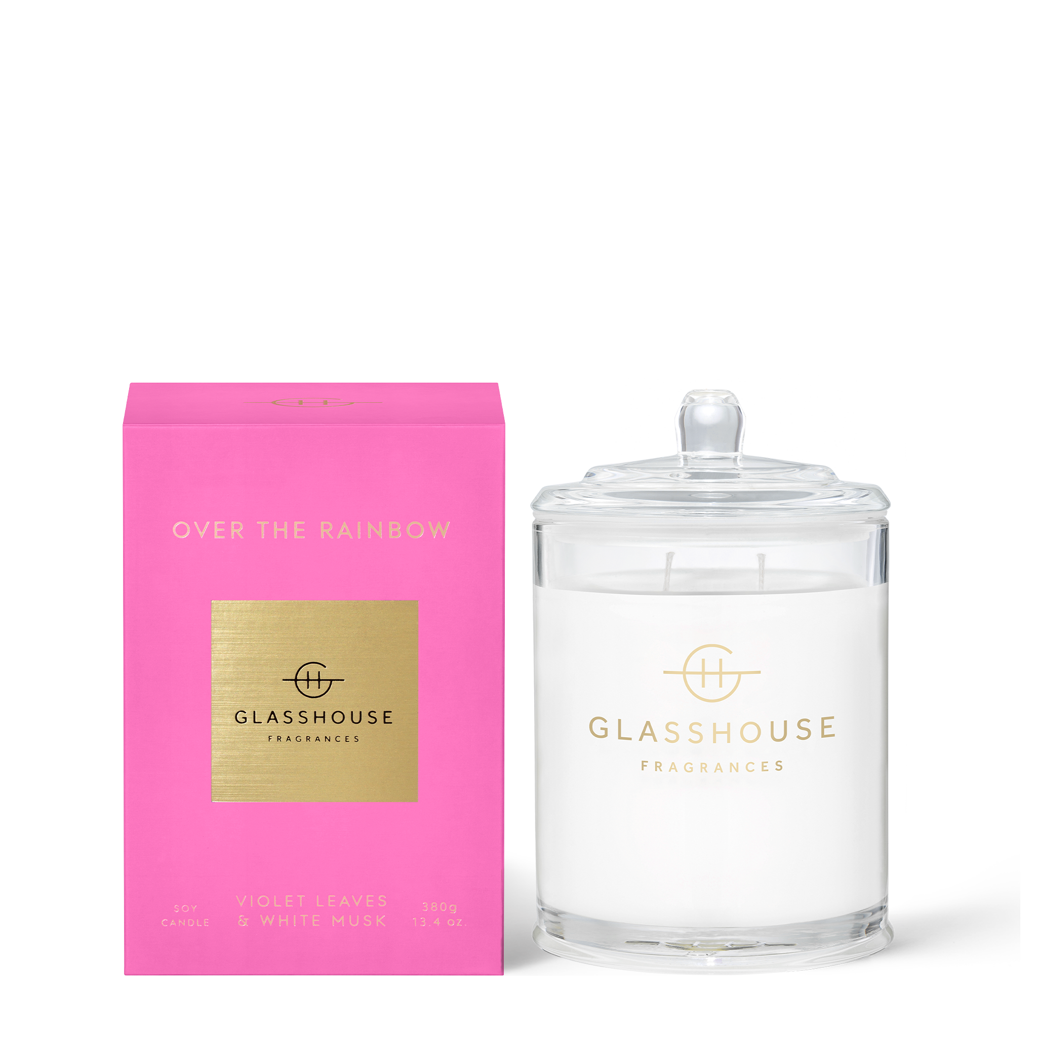 OVER THE RAINBOW | Violet Leaves & White Musk | 380g Soy Candle