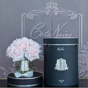 Luxury Grand Bouquet Silver Badge - Navy Box French Pink