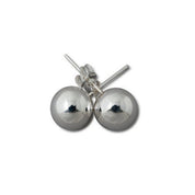 Ball Studs Earrings (Various Sizes) - Silver